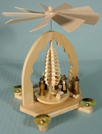 Christmas Pyramid Nativity Shaved Tree