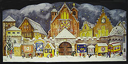 ChristKindlMarkt at Night Advent Calendar 3D