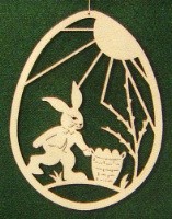 Bunny with Basket Ornaments