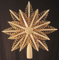 Shaved Star Tree Topper Ornament