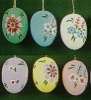 Six Colorful Pastel Eggs Ornaments