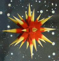 Original Red Yellow Moravian Star