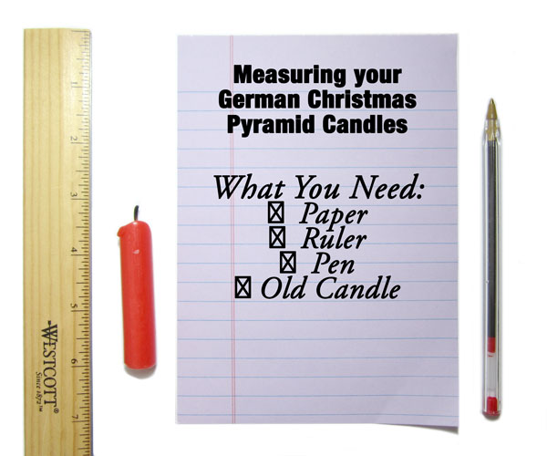 How to Measure German Christmas Candles